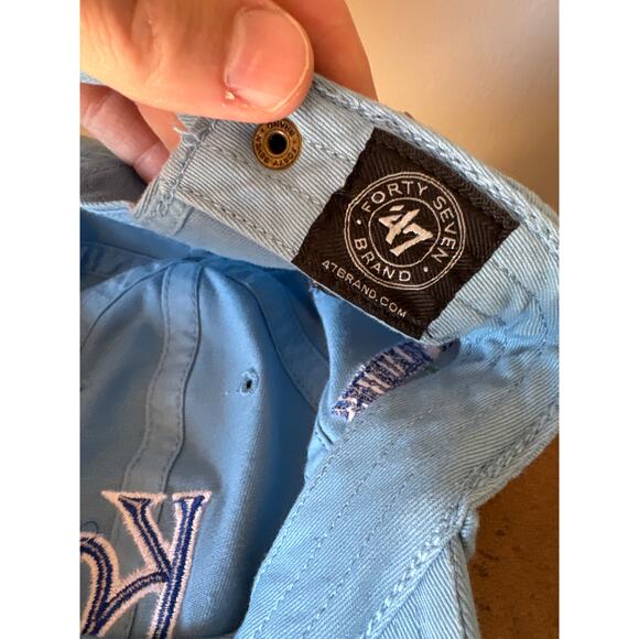 Deadstock MLB KC Royals Powder Blue 47 Brand Strapback Dad Hat Spring Training - Picture 7 of 7